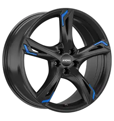 Top-Seller Ronal R62 jetblack blue 7.5x18 ET40 5x108 CB76