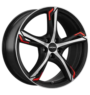 Top-Preis Ronal R62 jetblack-matt-frontkopiert red 7.5x17 ET45 5x108 CB76
