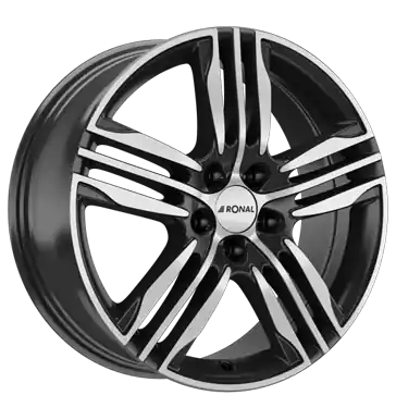 Ronal R57 schwarz-frontkopiert 7.5x17 ET45 5x108 CB76 Neuheit