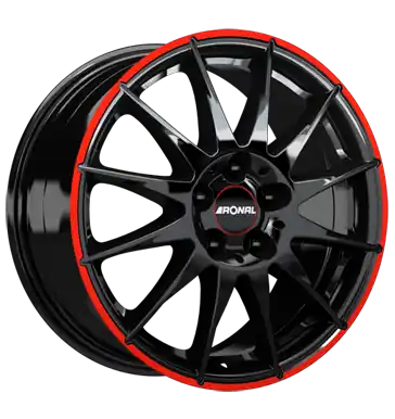 Neuheit Ronal R54 jetblack-red rim 7x16 ET35 5x112 CB76