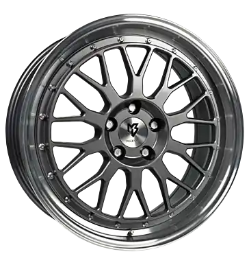 Bestseller mbDESIGN LV1 Grau glänzend, Außenbett poliert 8.5x19 ET33 5x120 CB72.55