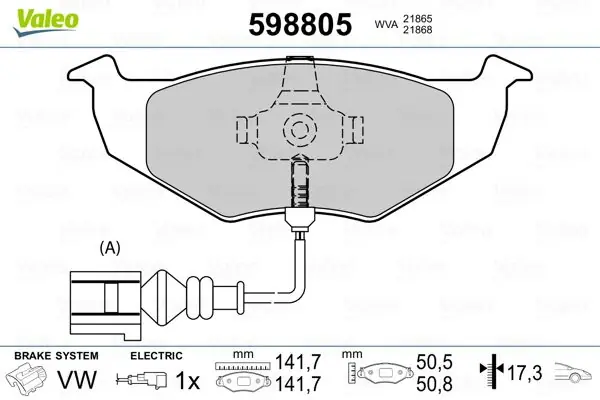 Direkt Vom Hersteller VALEO Bremsbelagsatz, Scheibenbremse (598805) KFZ-7132639