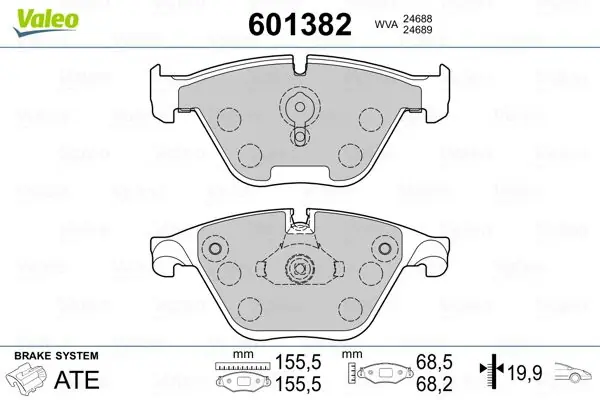 Sofort Bestellen VALEO Bremsbelagsatz, Scheibenbremse (601382) KFZ-7132773