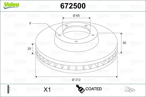 Angebot VALEO Bremsscheibe (672500) KFZ-7133196