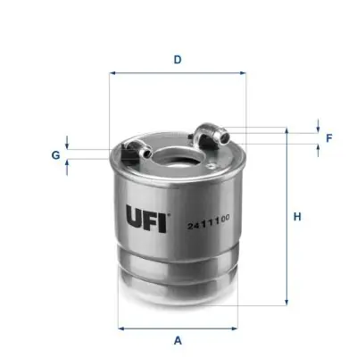 UFI Kraftstofffilter (24.111.00) KFZ-6875723 Garantierte Lieferung