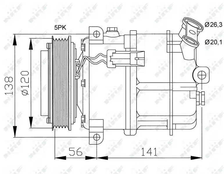 NRF Kompressor, Klimaanlage (32117) KFZ-6896842 Neu Im Sortiment